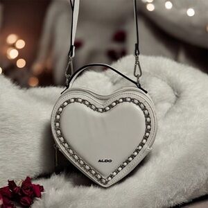 Valentine’s Day Aldo White Heart Convertible Satchel